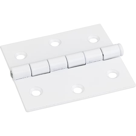 Hardware Resources Bright Nickel 3"x2-3/4" Single Full Swaged Butt Hinge OL33550BWH